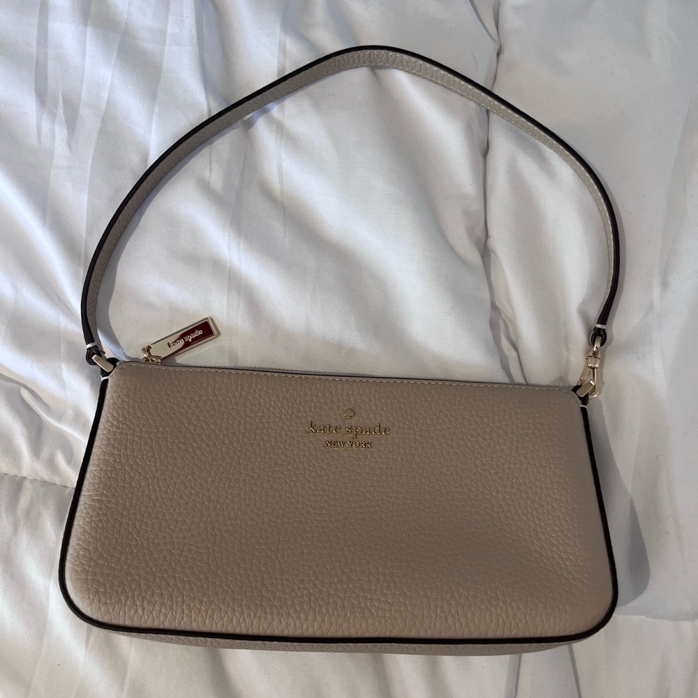 Kate Spade Taupe Leather Shoulder Bag
